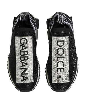 Schwarze Slip-On-Sneaker Sorrento mit Silberakzenten