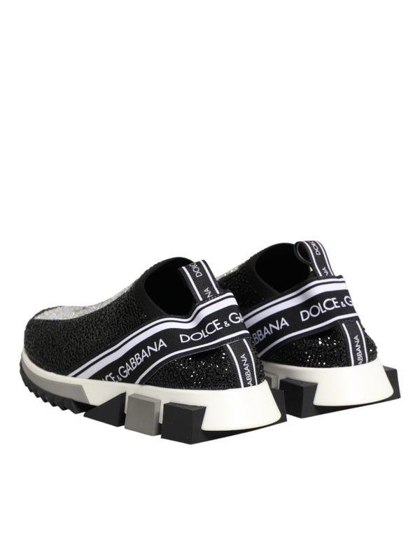Schwarze Slip-On-Sneaker Sorrento mit Silberakzenten