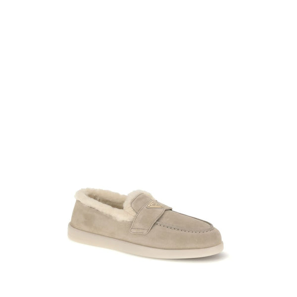 Beige Kalbsleder Bos Taurus Slip-On Loafer