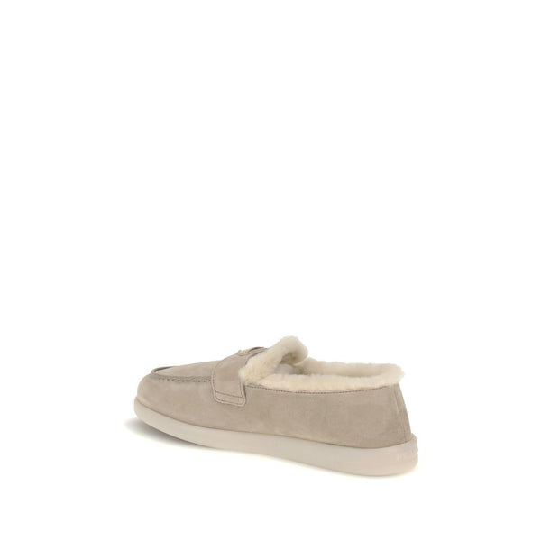 Beige Kalbsleder Bos Taurus Slip-On Loafer