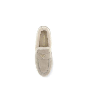 Beige Kalbsleder Bos Taurus Slip-On Loafer