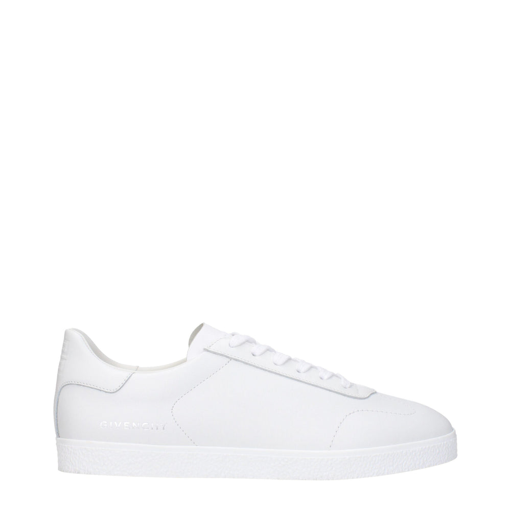 Weiße Sneakers aus Leder mit niedrigem Schaft