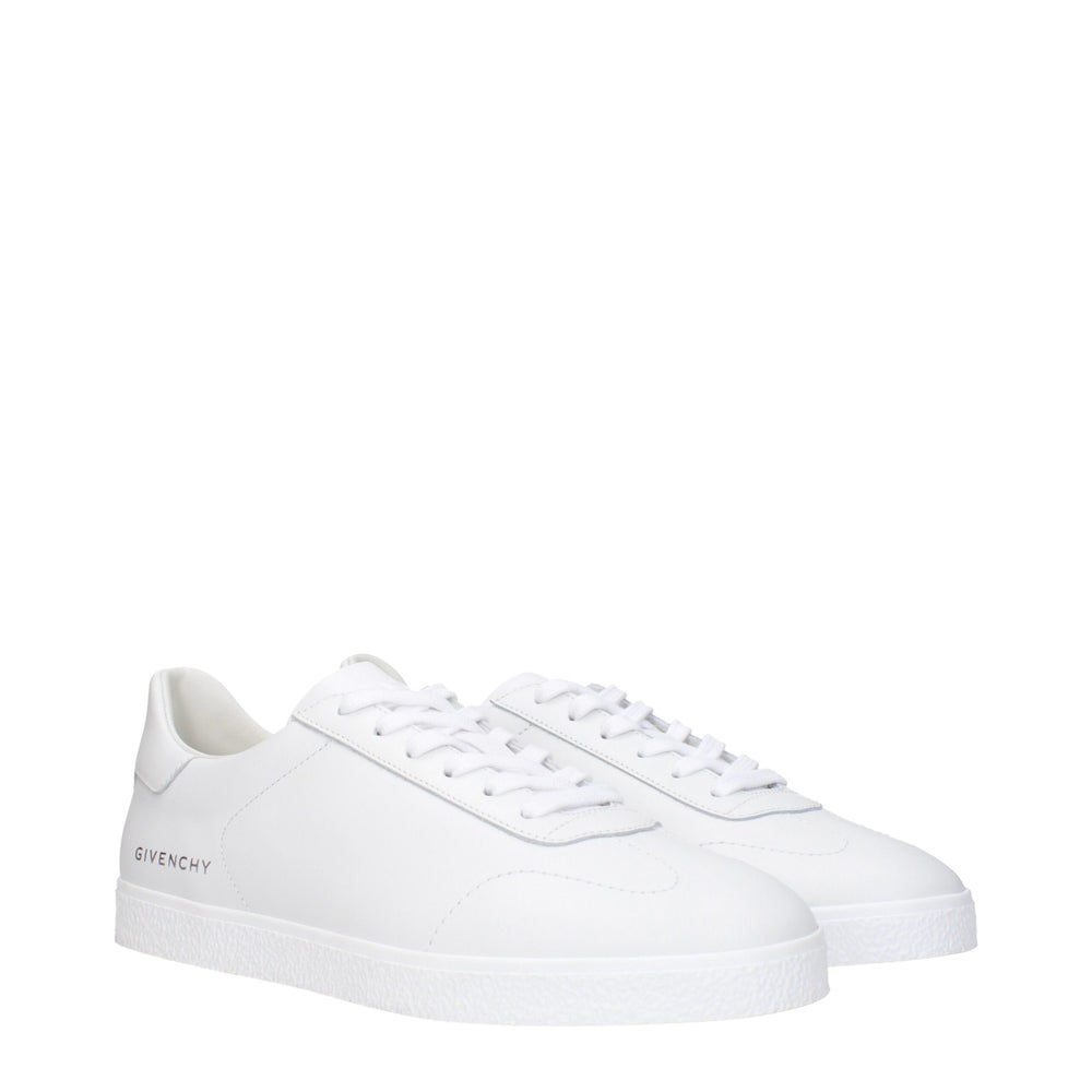 Weiße Sneakers aus Leder mit niedrigem Schaft
