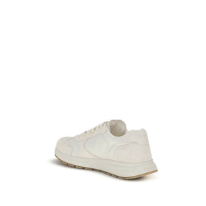 Sneaker aus recyceltem Polyamid in Creme