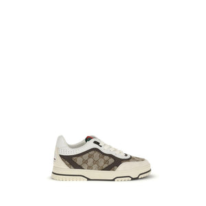 Beige Sneaker aus Stoff mit niedrigem Schaft