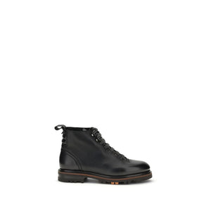 Schwarze Kalbshaut Bos Taurus Schnürstiefel