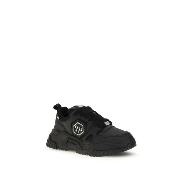 Schwarze Polyester-Sportschuhe