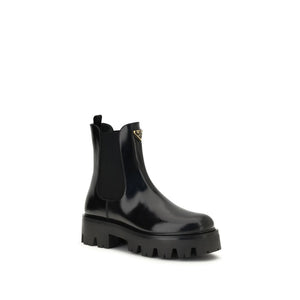 Schwarze Gummistiefeletten