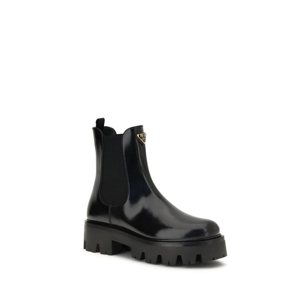 Schwarze Gummistiefeletten