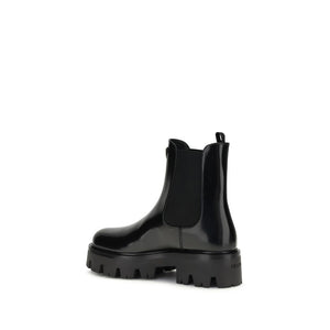 Schwarze Gummistiefeletten