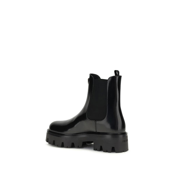 Schwarze Gummistiefeletten