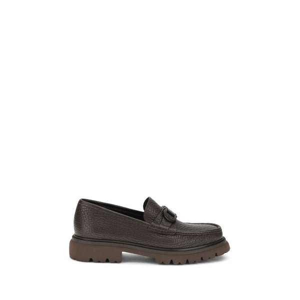 Braune Kalbsleder Bos Taurus Slip-On Loafer