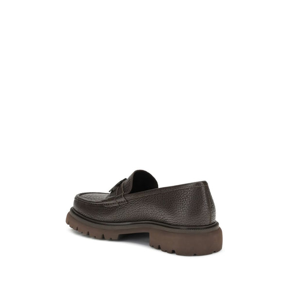 Braune Kalbsleder Bos Taurus Slip-On Loafer