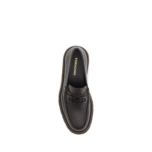 Braune Kalbsleder Bos Taurus Slip-On Loafer