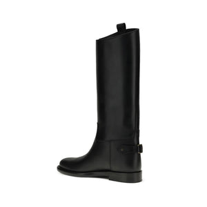 Schwarze Kalbshaut Bos Taurus Stiefel