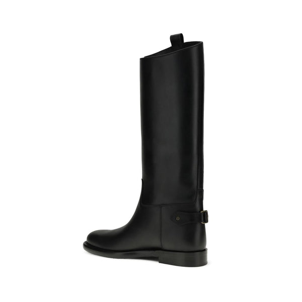 Schwarze Kalbshaut Bos Taurus Stiefel