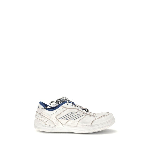 Graue Polyester-Sneaker im Used-Look