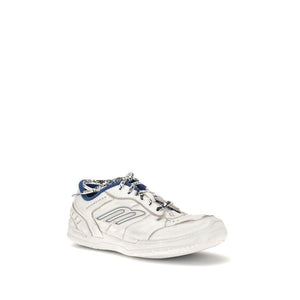 Graue Polyester-Sneaker im Used-Look