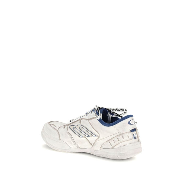 Graue Polyester-Sneaker im Used-Look