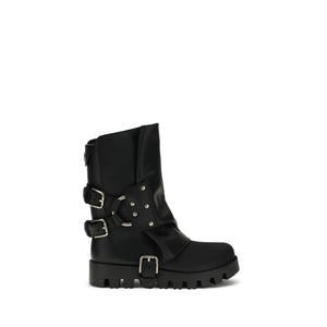 Schwarze Kalbshaut Bos Taurus Stiefeletten