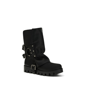 Schwarze Kalbshaut Bos Taurus Stiefeletten