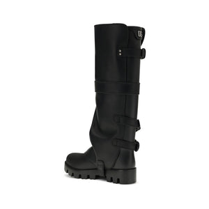 Schwarze Kalbshaut Bos Taurus Schnürstiefel