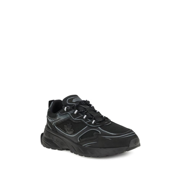 Schwarze Sneaker aus Kalbshaut Bos Taurus