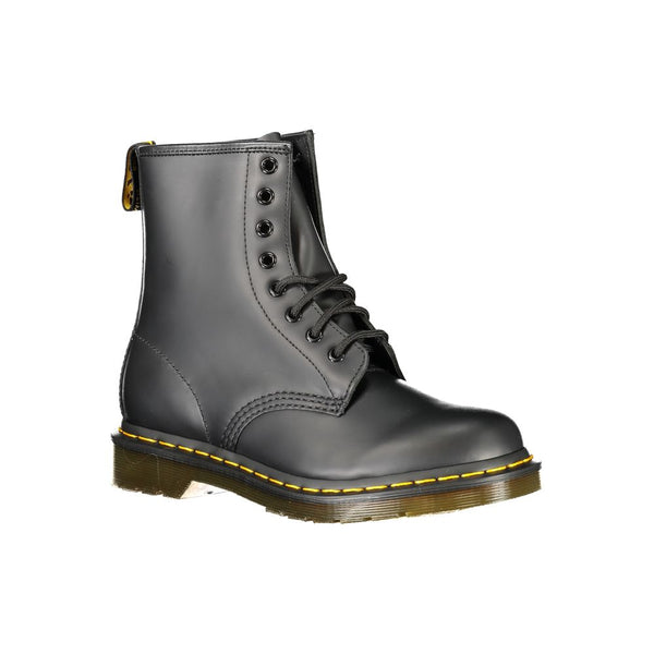 Schwarzer Polyester-Stiefel