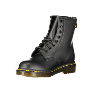 Schwarzer Polyester-Stiefel