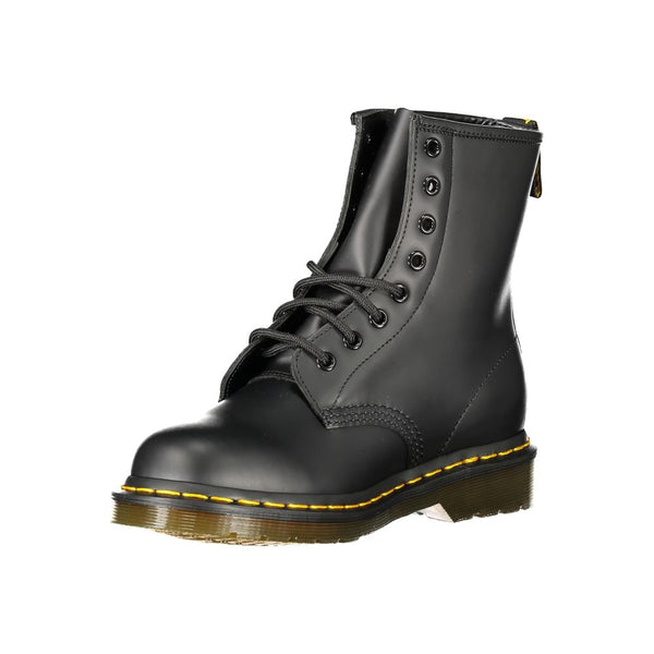 Schwarzer Polyester-Stiefel