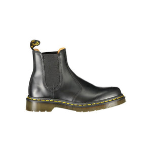 Schwarzer Polyester-Knöchelstiefel