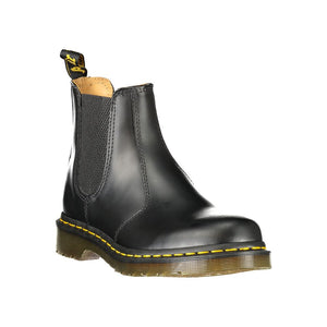 Schwarzer Polyester-Knöchelstiefel