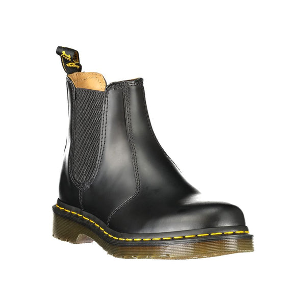 Schwarzer Polyester-Knöchelstiefel
