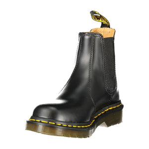 Schwarzer Polyester-Knöchelstiefel