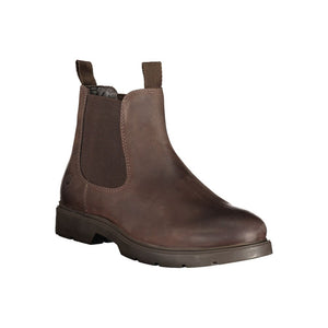 Braune Polyester-Knöchelstiefel
