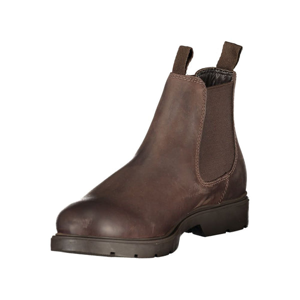 Braune Polyester-Knöchelstiefel