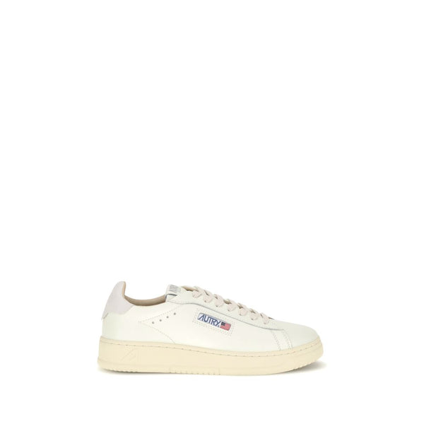 Weiße Gummisohle Sneakers mit niedrigem Schaft