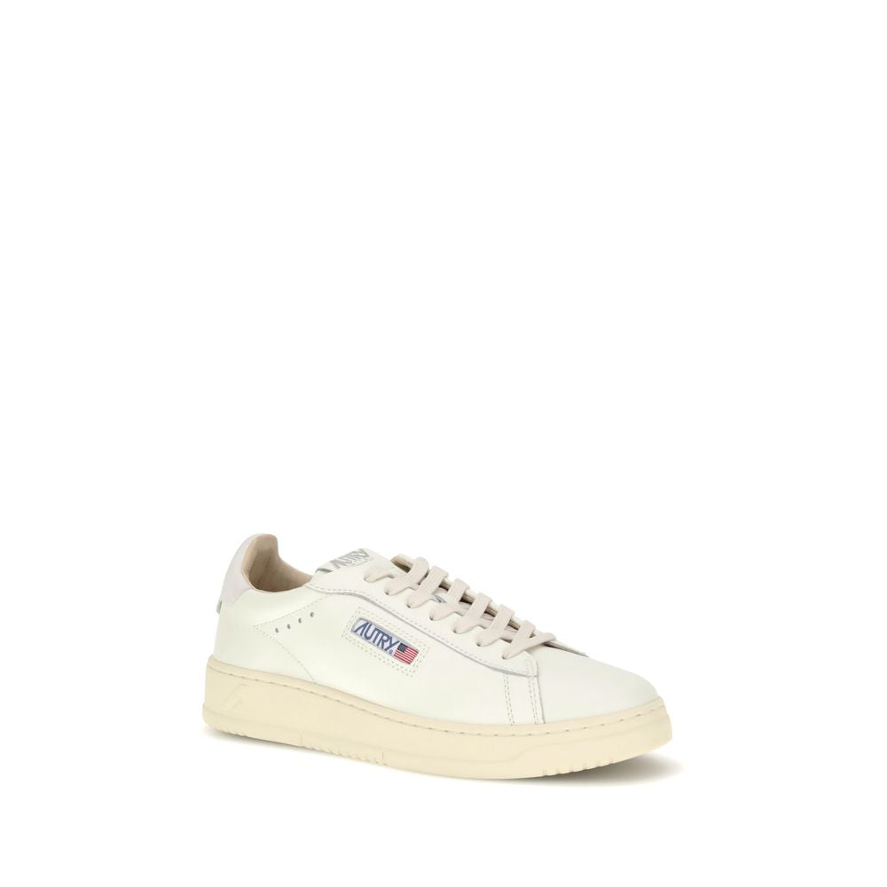 Weiße Gummisohle Sneakers mit niedrigem Schaft