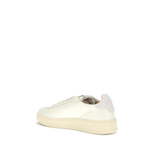 Weiße Gummisohle Sneakers mit niedrigem Schaft