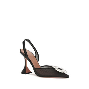 Schwarze Polyester-Pumps