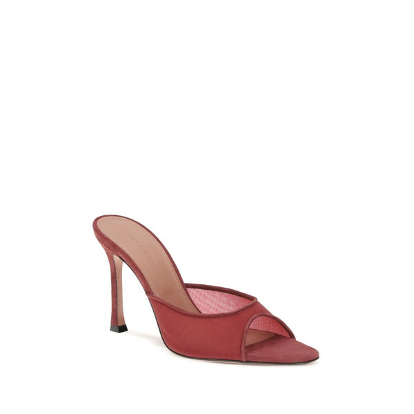 Rote Polyester-Stilettosandalen