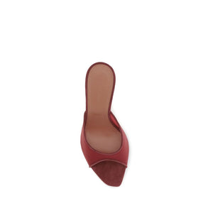 Rote Polyester-Stilettosandalen
