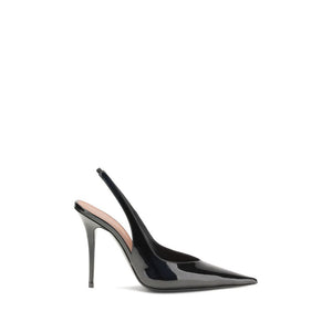 Schwarze Leder-Pumps