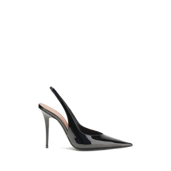 Schwarze Leder-Pumps