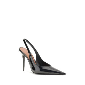 Schwarze Leder-Pumps