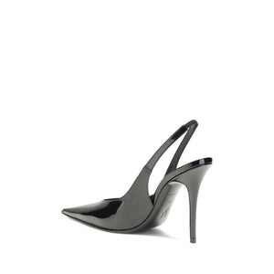 Schwarze Leder-Pumps