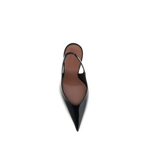 Schwarze Leder-Pumps