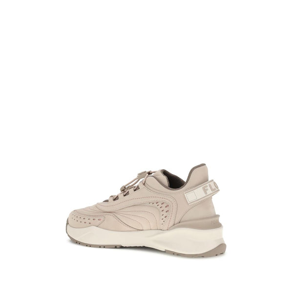 Sportliche Sneaker aus Creme-Gummi
