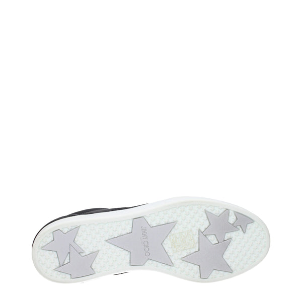 Schwarze Leder-Sneaker mit niedrigem Schaft