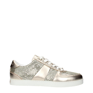 Goldene Leder-Sneaker
